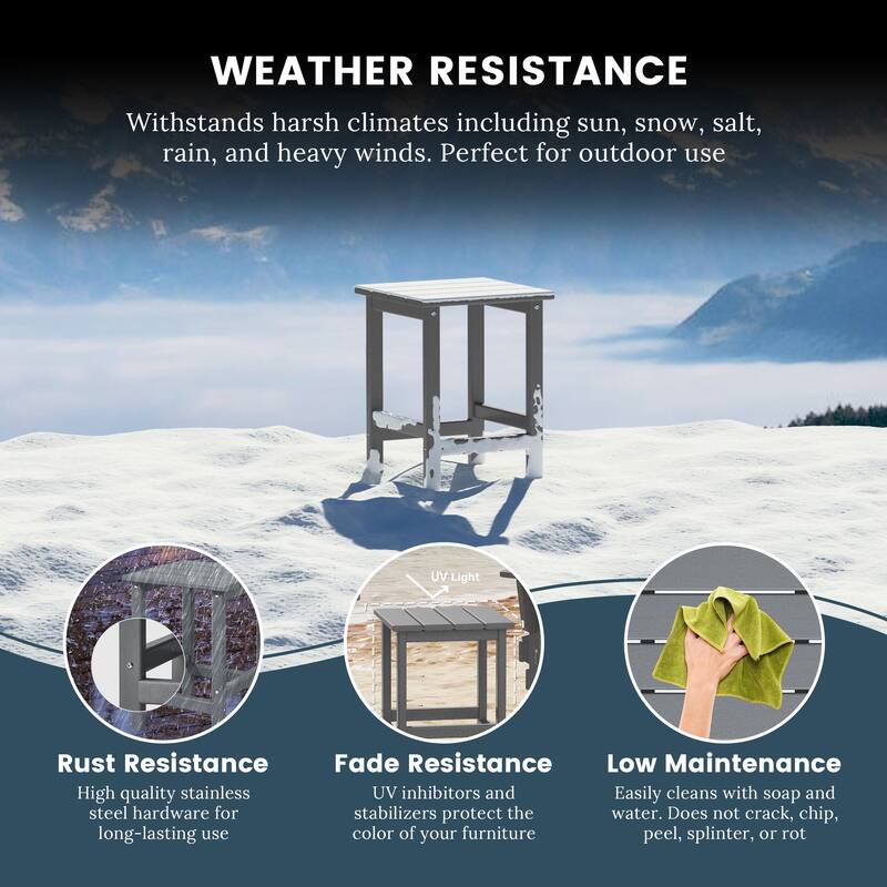 Laguna Hdpe All Weather Outdoor Patio Rocking Chairs With Side Table (3-Piece Set)