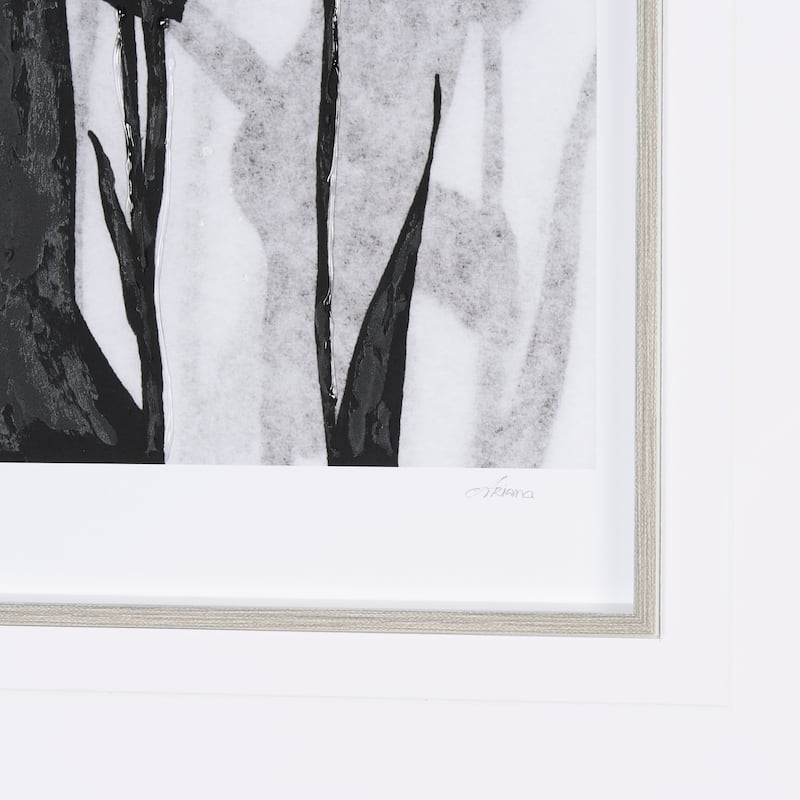 Floral Silhouette II Framed Art Print
