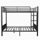 preview thumbnail 7 of 8, Queen over Queen Size Metal Bunk Bed with Ladder and Slats Support for Adults Teens