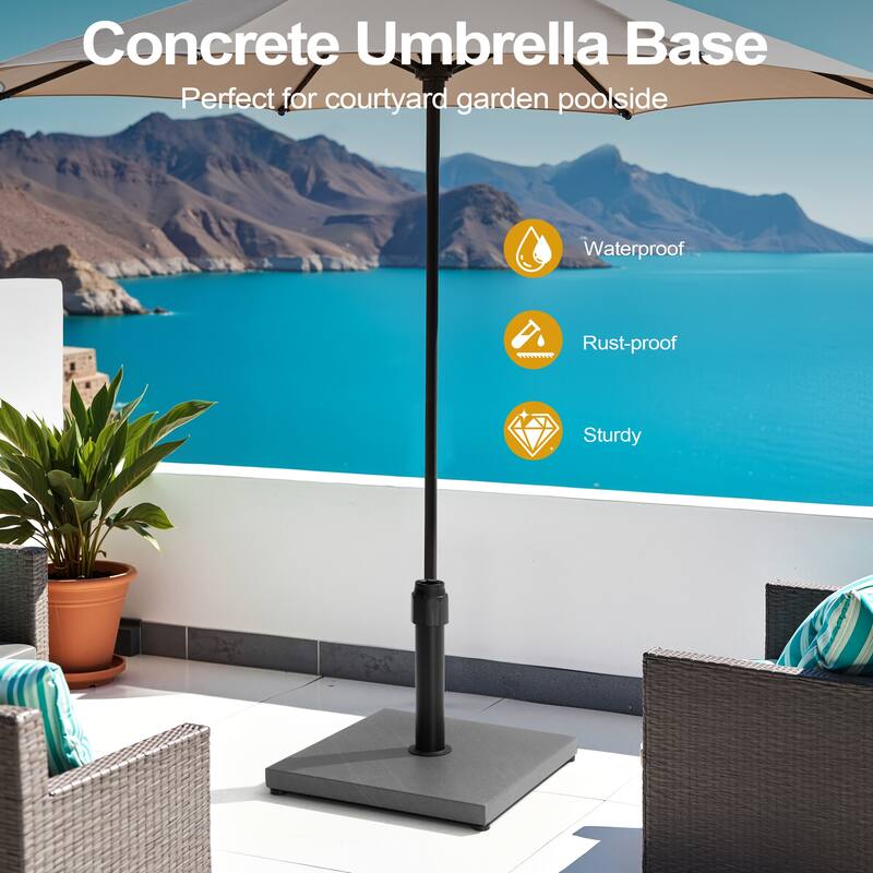 Pellebant 43LBS Outdoor Patio Concrete Market Umbrella Base Stand - N/A