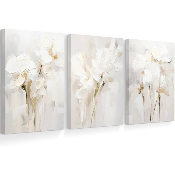 Neutral Wall Art Abstract Floral Canvas Pictures - Bed Bath & Beyond ...