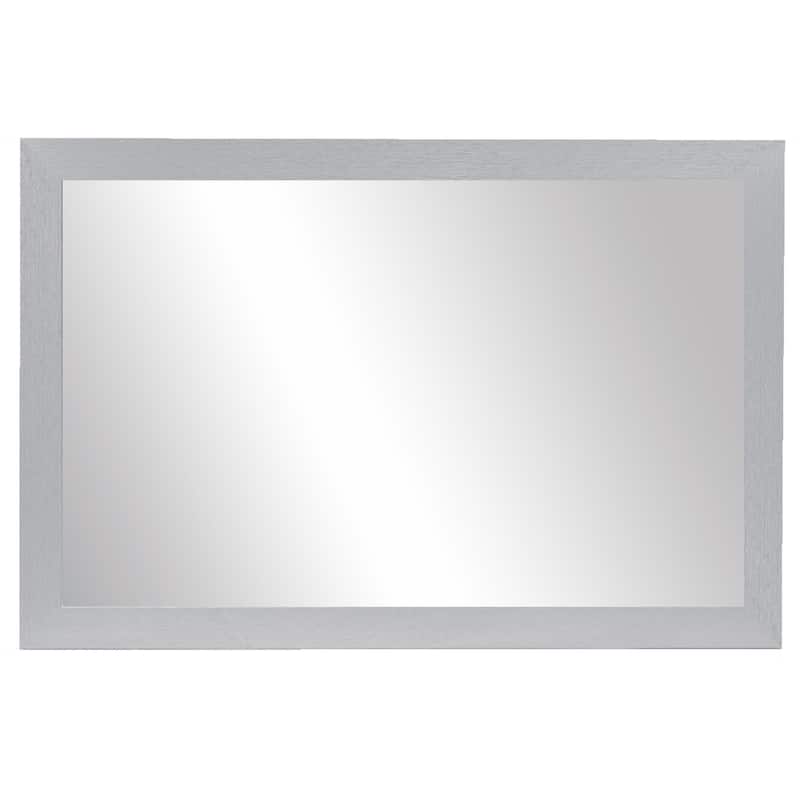 Meade Brushed Silver Framed Wall Mirror