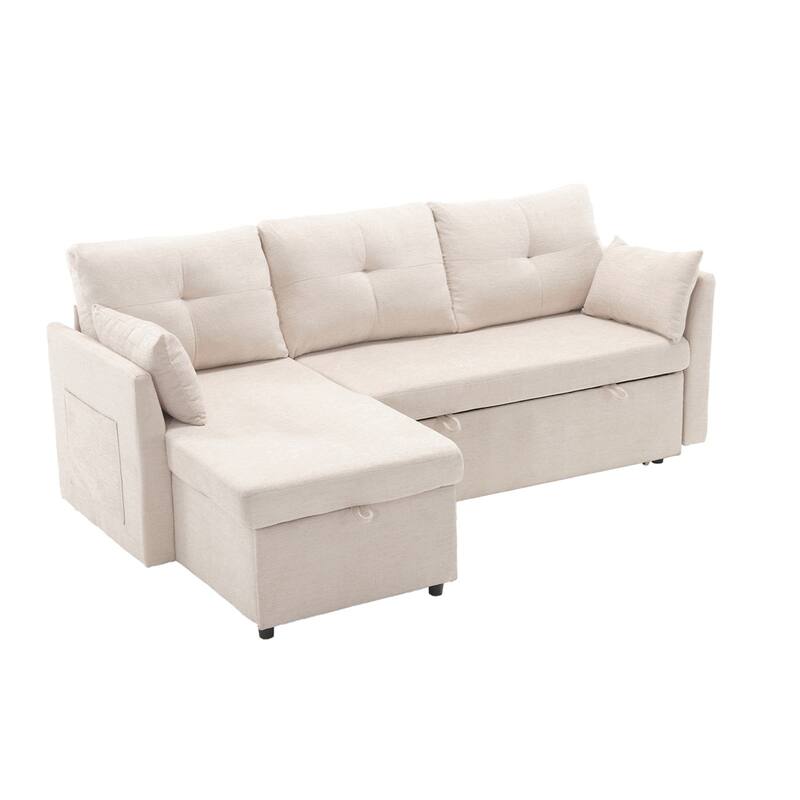 L Shaped Modular Sectional Sofa w/ Reversible Chaise and Storage Seat