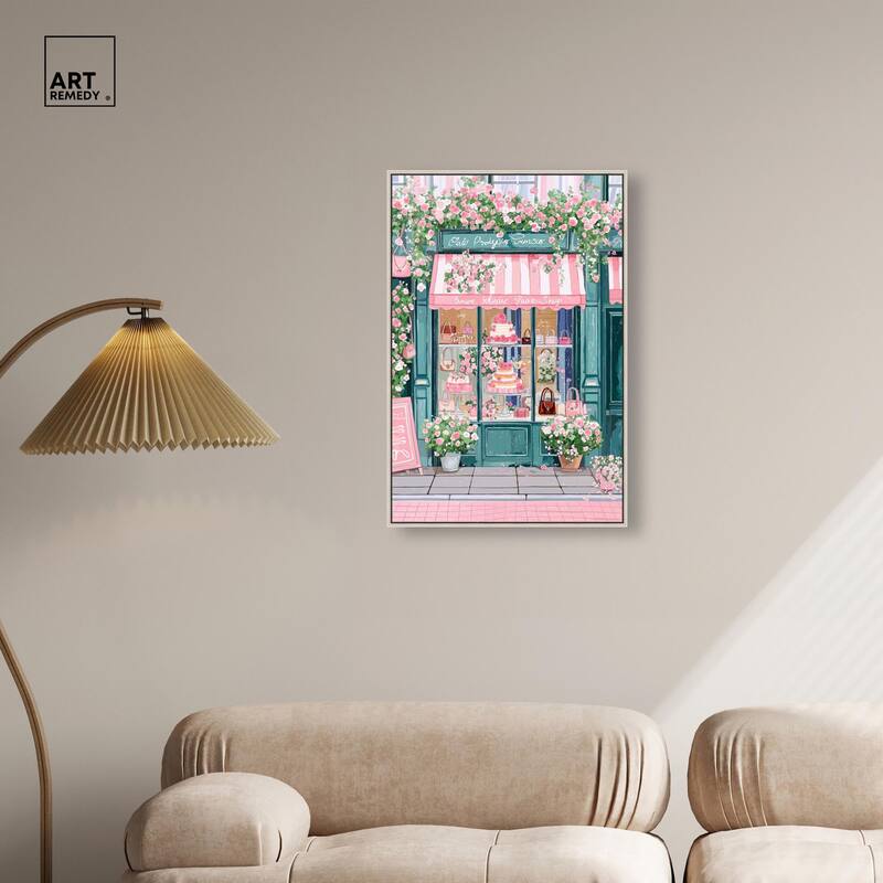 Whimsical Storefront Canvas by Art Remedy