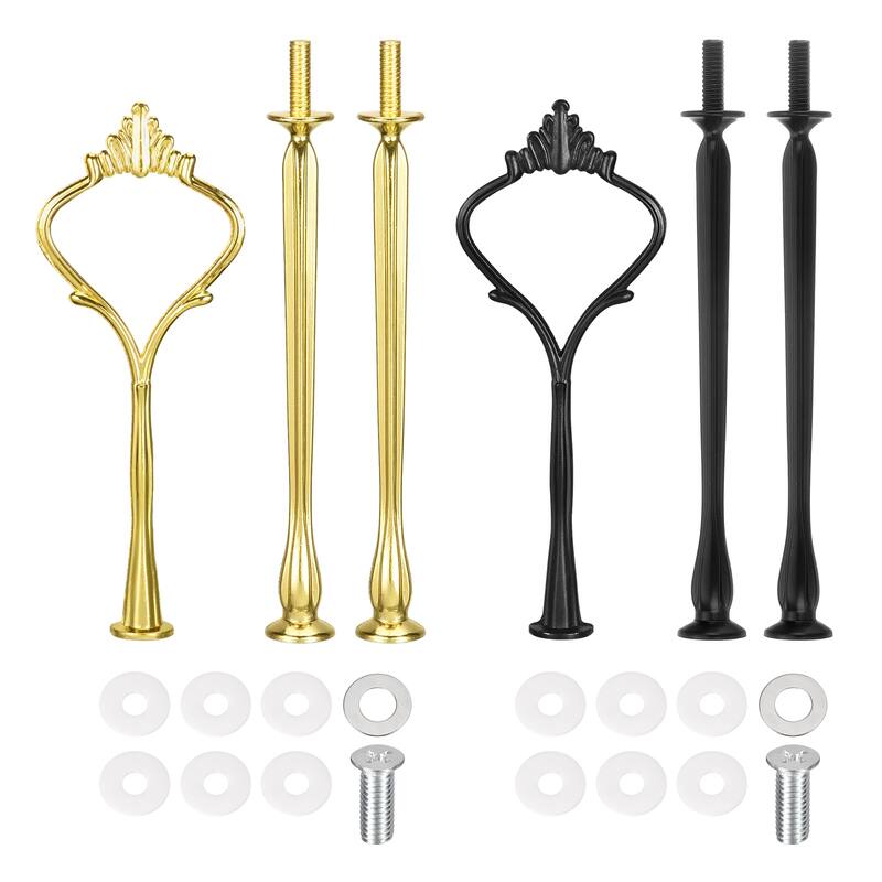 6 Set 3-Tier Cupcake Stand Hardware Handles with Screws Crown