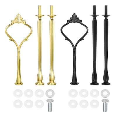 6 Set 3-Tier Cupcake Stand Hardware Handles with Screws Crown