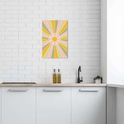 Wynwood Studio Canvas Fashion and Glam Number One Art Deco Yellow and Dark Yellow Modern & Contemporary Wall Art Canvas Print