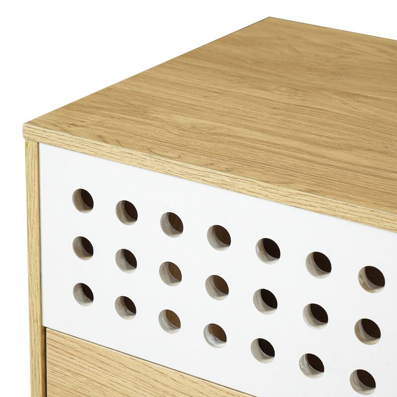 Roomfitters Modern Cat Furniture Litter Box Enclosure Side Table, Hidden Cat House with Storage Cabinet for Home Use