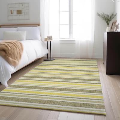 Premium Washable Super Soft Modern Cabana Stripe Mayfield Rug