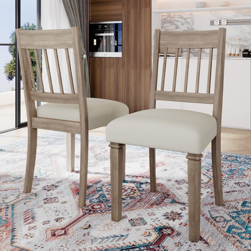 6-Piece Retro Dining Room Set, Classic Kitchen Furniture Set, Wooden Rectangular Table and 4 Chairs with Bench