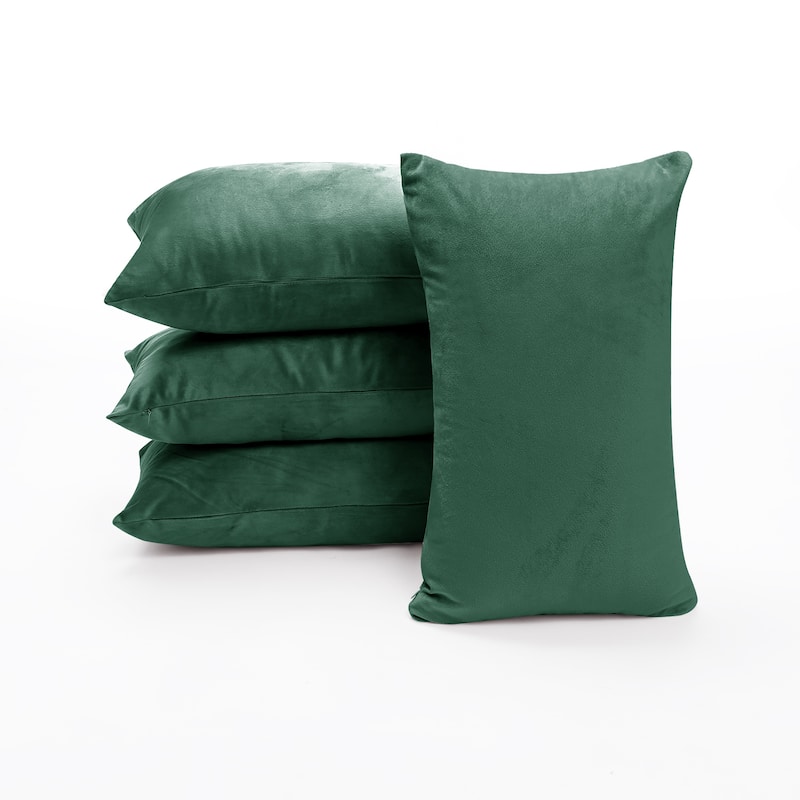 Deconovo Velvet Throw Pillow Covers 4 PCS (Cover Only)