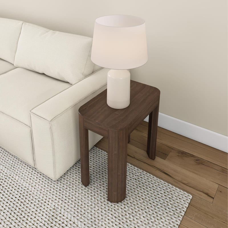 Plank and Beam Contour Rectangular Side Table - 25"