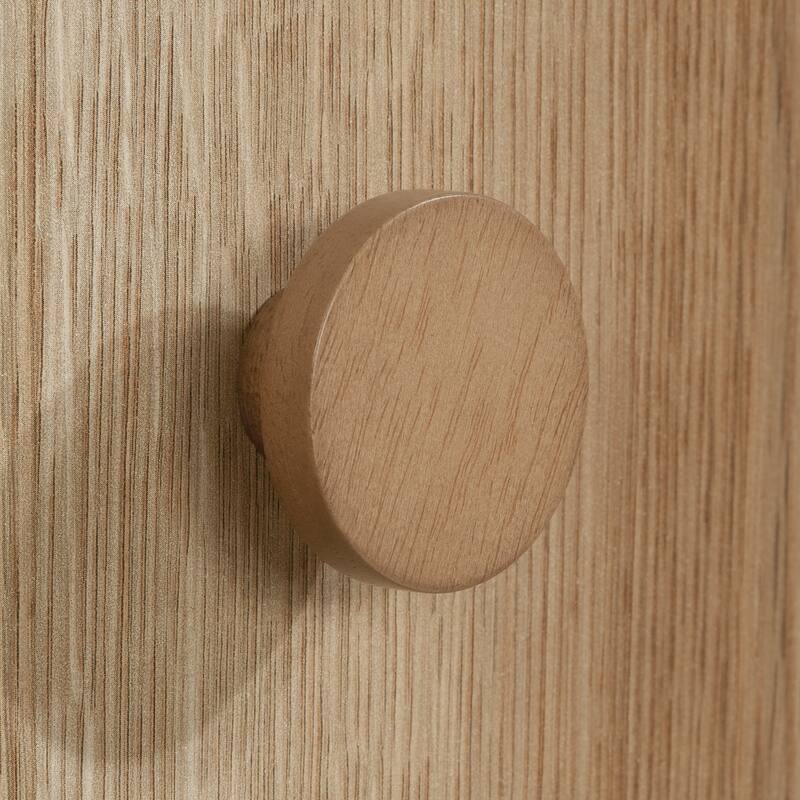 Wood Storage Cabinet with Rustic Farmhouse Style, Brown - 31.97"W x 17.24"D x 71.38"H