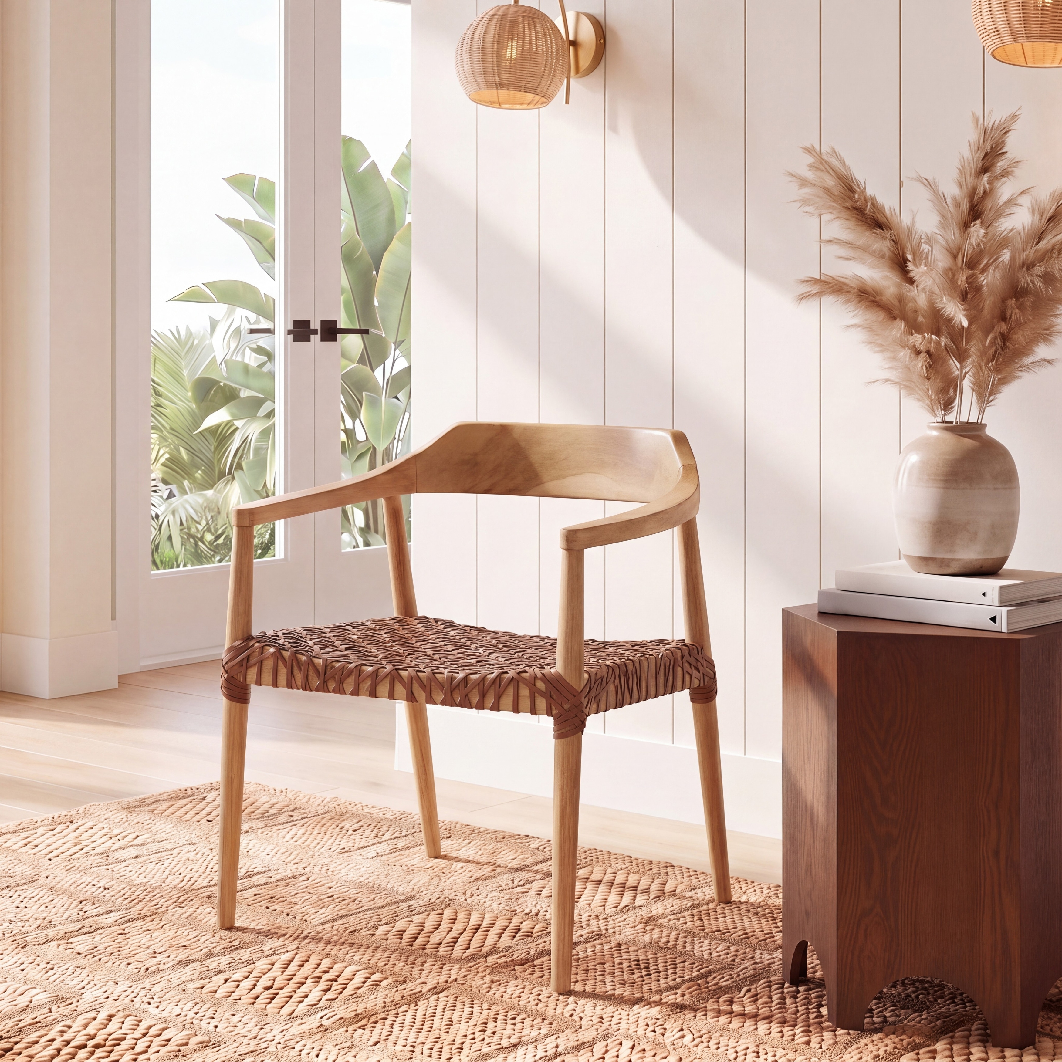 SAFAVIEH Munro Scandinavian Wood Accent Chair, Fully Assembled - 22Wx21Dx29H