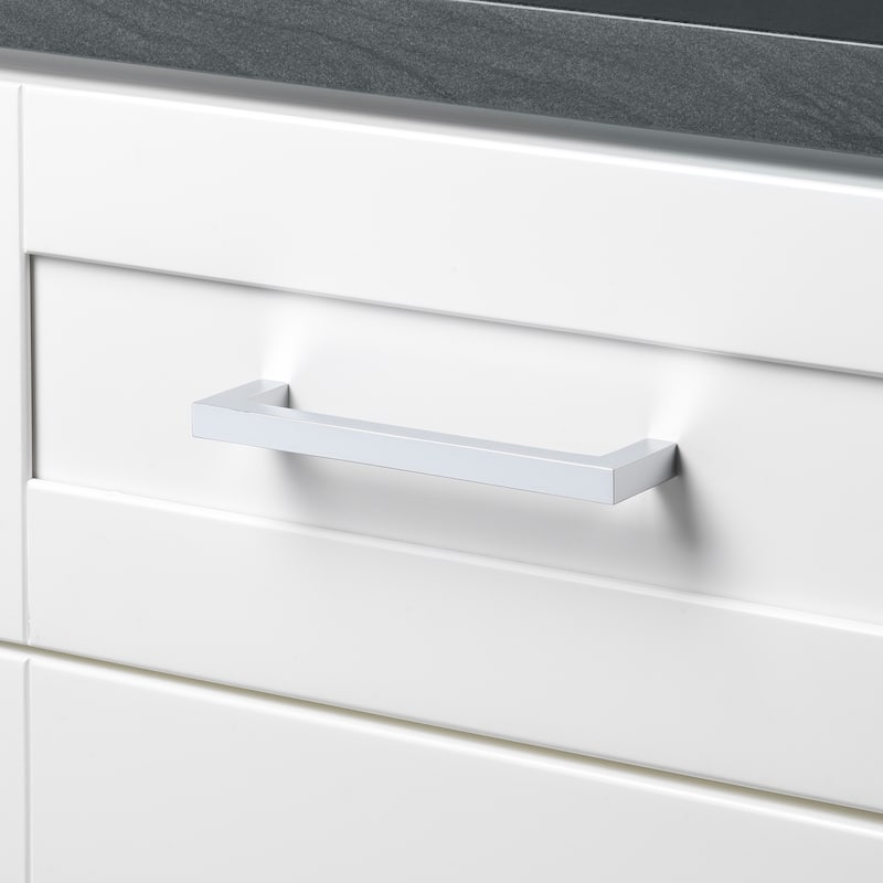 Gliderite 6-5/16 in. CC Solid Square Cabinet Bar Pull Handle Polished Chrome (Pack of 10 or 25)