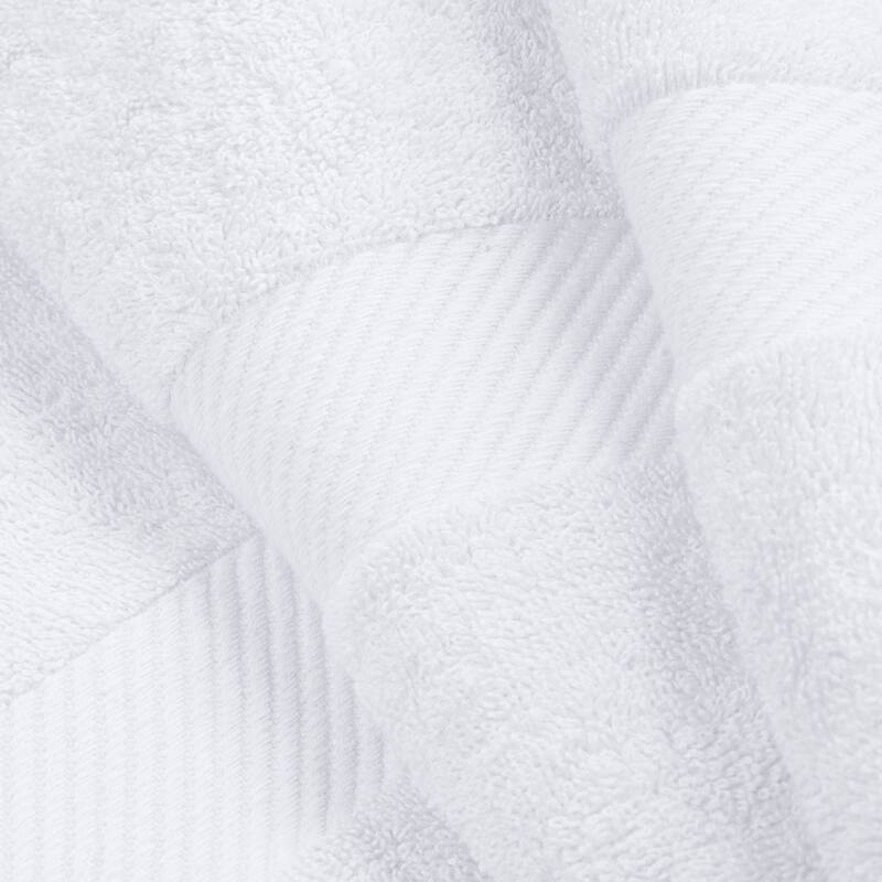 Superior Luxury Solid Highly Absorbent Egyptian Cotton 6 Piece Bath, Face, and Hand Towel Set