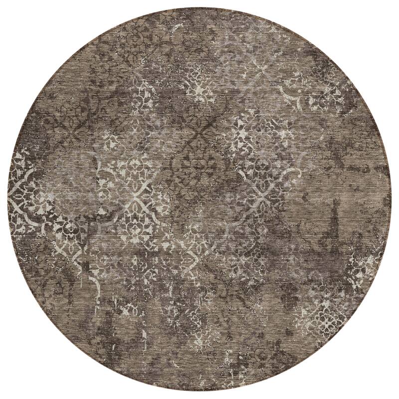 HomeRoots Floral Transitional Rectangle Outdoor Rug