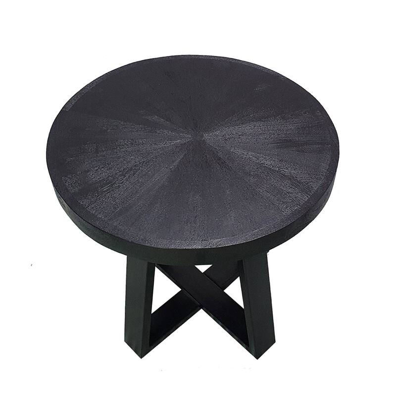 23.5" md Round Contemporary,Minimalist Coffee Table with Cross-Legged Frame