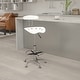 preview thumbnail 96 of 164, Vibrant Chrome Tractor Seat Drafting Stool White