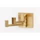 preview thumbnail 3 of 2, Alno Contemporary II Triple Pivoting Bathroom Towel / Robe Hook Satin Brass