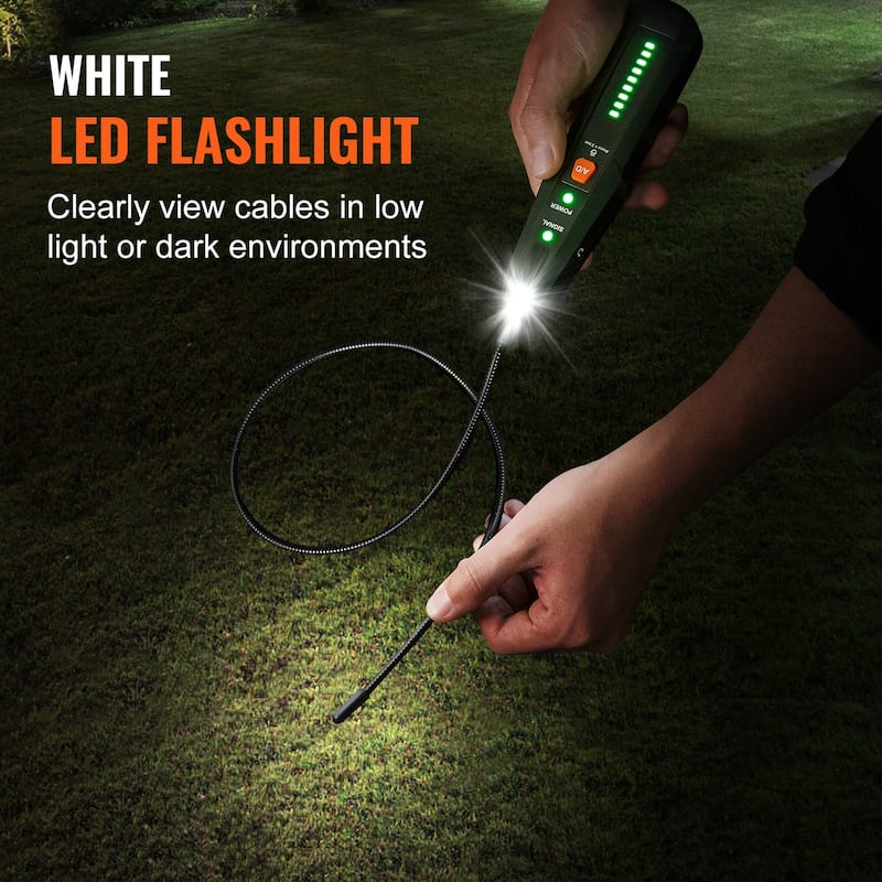 Subterranean Wire Locator, Earphone-Included Cable Tracer and Break Detector, Ideal for Locating Hidden Pet Fences