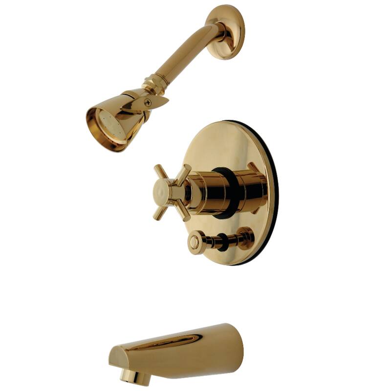 Kingston Brass Concord Tub and Shower Faucet with Diverter - Polished Brass