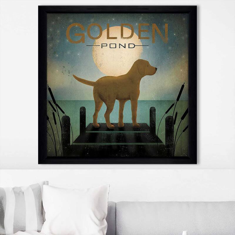 "Moonrise Yellow Dog Golden Pond" by Ryan Fowler Print on Acrylic.