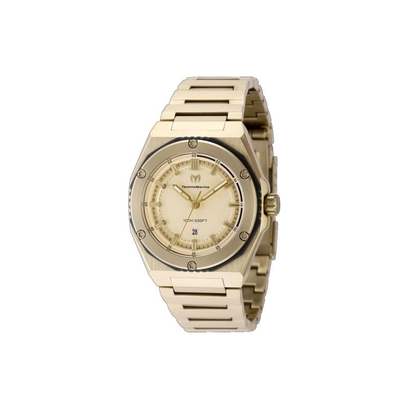 Technomarine Women's TM-416045 CORAL Quartz 3 Hand Gold Dial Watch
