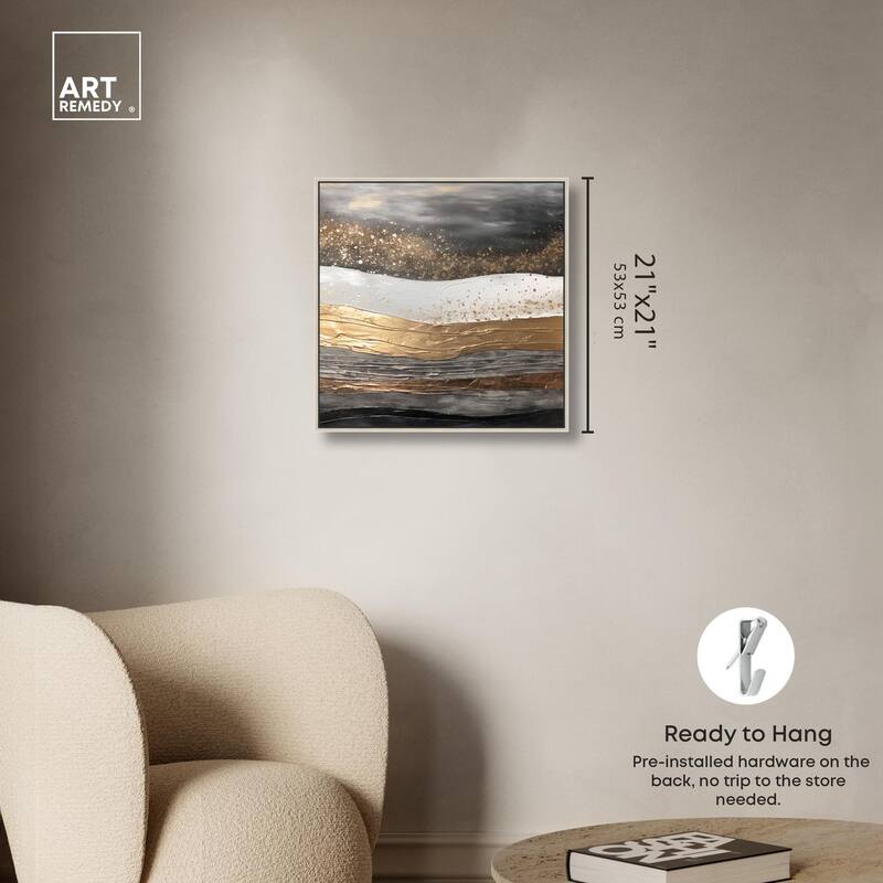 Moonlit Gold III Canvas by Art Remedy