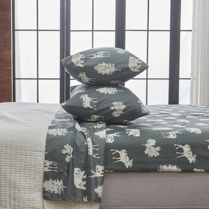 Linery & Co. Ultra-Soft Lodge-Inspired Brushed Microfiber Sheet Set