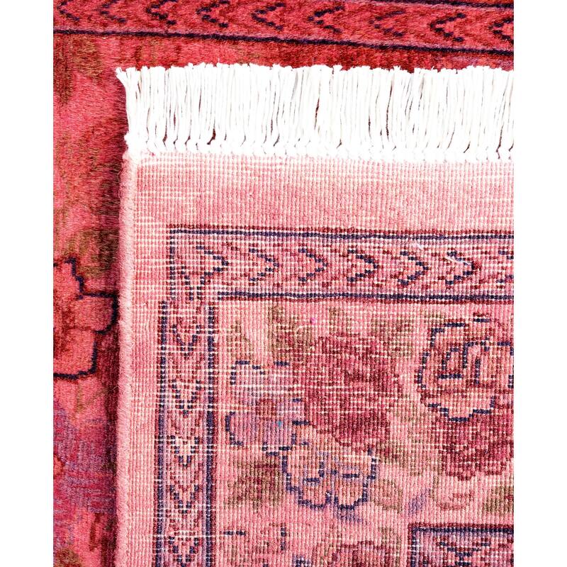 Overdyed One-of-a-Kind Hand-Knotted Area Rug - Pink - 2' 6" x 12' 3"