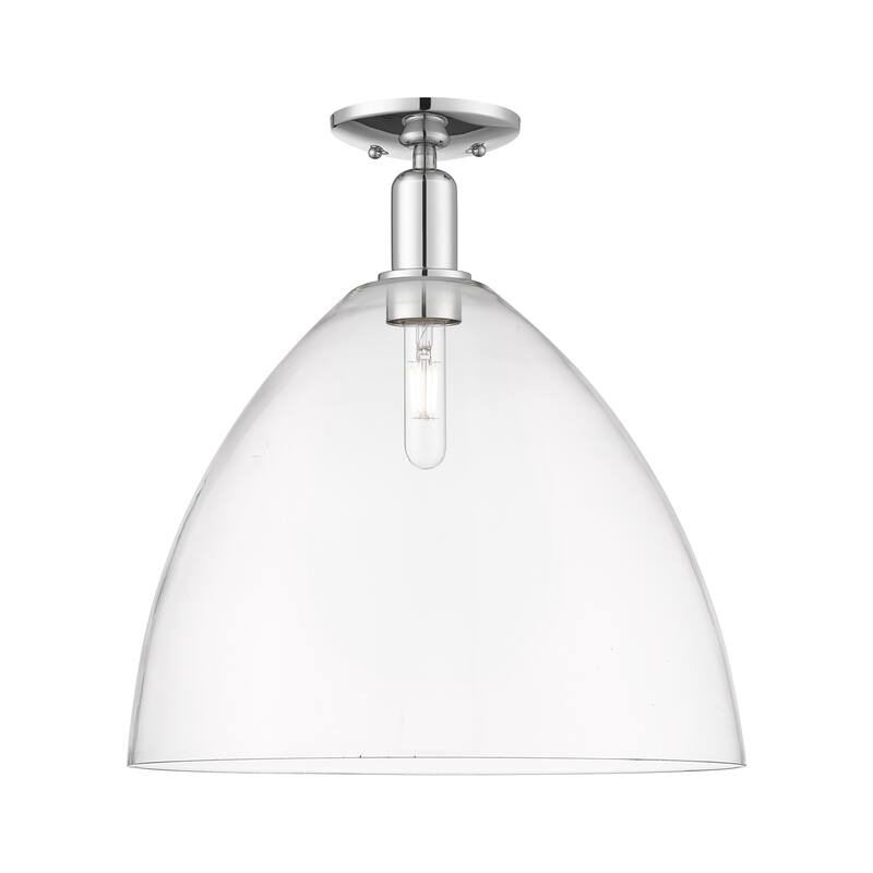 Innovations Lighting Endless Possibilities Arcadia - Bristol - 1 Light 16" Semi-Flush Mount - Clear/Polished Chrome
