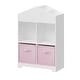 preview thumbnail 21 of 20, 2-Tier Storage Display Kids Dollhouse Bookcase with Storage, Bookshelf with 2 Collapsible Fabric Drawers for Bedroom or Playroom