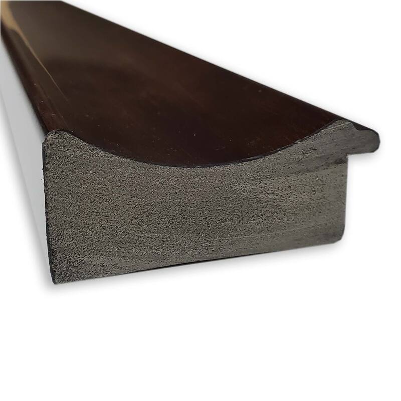 Coffee Bean Brown Framed Non-Beveled Custom Wall Mirror, Bathroom Vanity Mirror