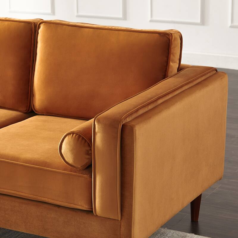 Lavinia Mid Century Modern Style Sofa Couch for Living Room - 33" x 88" x 34"