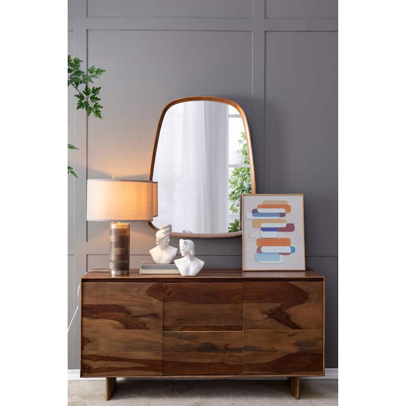 16x16x23.5" Gray and Silver Brushed Table Lamp