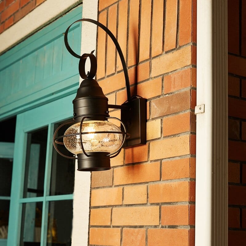 1- Light Outdoor Wall Lantern Light - 9"x10.72"x17.51"