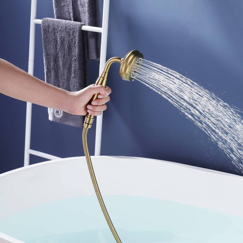 Wall Mounted Tub Faucets With Hand Shower 2 Handle Clawfoot Bathtub