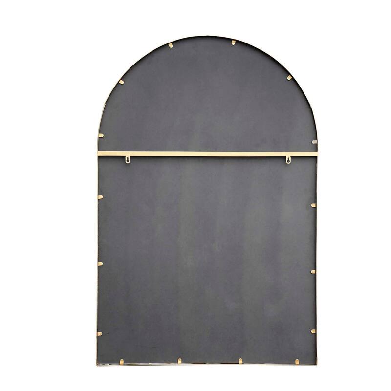 Large Arched Metal Framed Wall Mirror, Gold