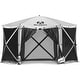 preview thumbnail 2 of 9, Mcombo 6-Sided Gazebo Portable Pop Up Tent Canopy, Shelter Hub Screen Tent for Outdoor Party (6-8 Persons), 1024-6PC Silver Gray