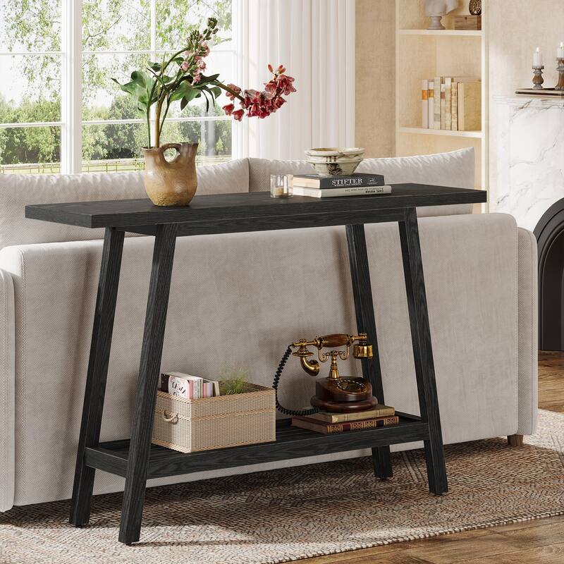 Solid Wood Console Table, 41.3" Rustic Entryway Table