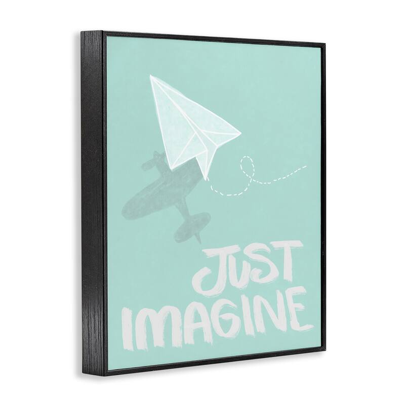 Stupell Inspirational Just Imagine Phrase Framed Giclee Art Design By Chen Alyesh