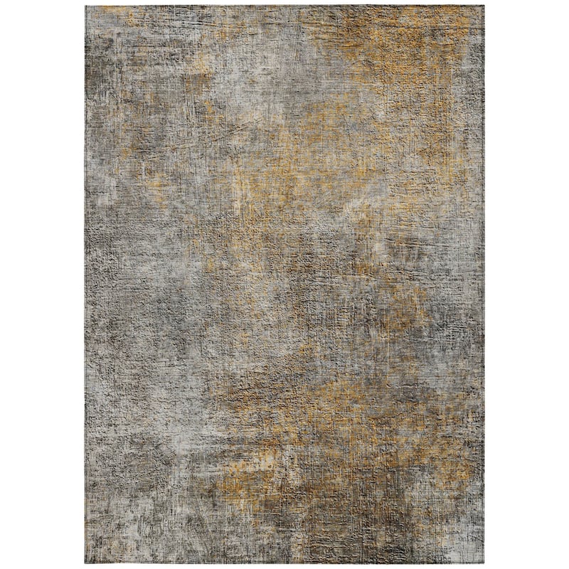 HomeRoots Abstract Transitional Rectangle Outdoor Rug