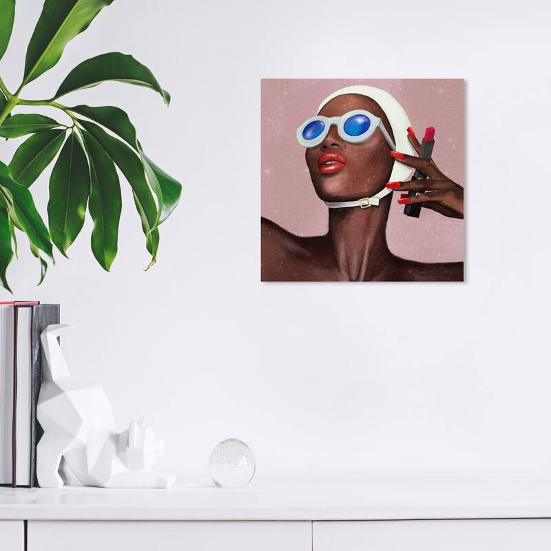 Wynwood Studio Fashion and Glam Her Pick of Lipstick Brown and Glam Wall Art Canvas Print - 12 x 12