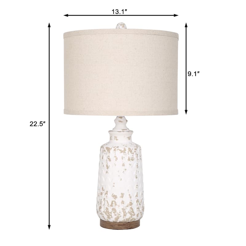 2 Set Modern Ceramic 22.5"H Nightstand Table Lamp