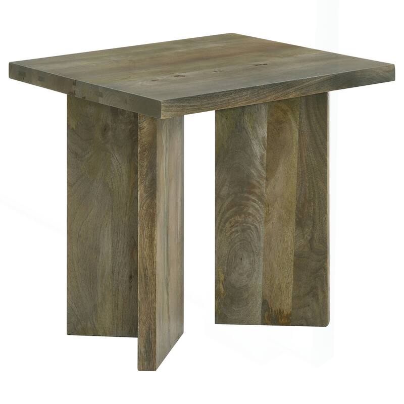 Exquisite Solid Mango Wood End Table with Rustic Appeal for Stylish Spaces