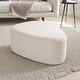 preview thumbnail 5 of 6, 43" Rounded Triangle Upholstered Ottoman, Oversize Fabric Ottoman Footstool