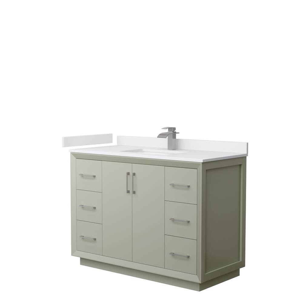 Strada 48-Inch Single Vanity Set, Cultured Marble Top