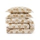 preview thumbnail 3 of 6, HiEnd Accents Andie Washed Linen Vintage Floral Bedding Medallion Print 3 Piece Duvet Cover Set