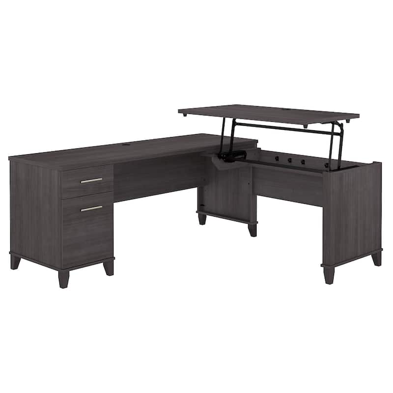 Somerset 72W 3 Position Sit to Stand L Shaped Desk by Bush Furniture